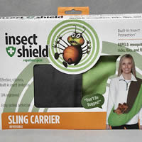 The box of the Insect Shield Reversible Sling Carrier.