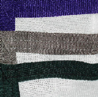 Three trim colors of the K9 Kool Coat; purple, gray, and green.