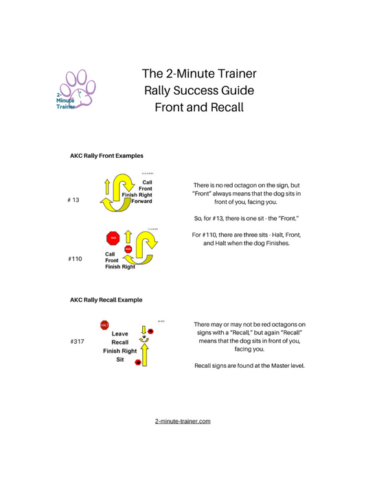 2-Minute Trainer Rally Guide to Fronts and Recalls